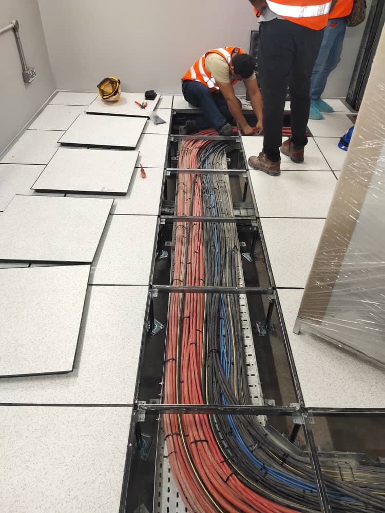 Cable Dressing under Raised Floor